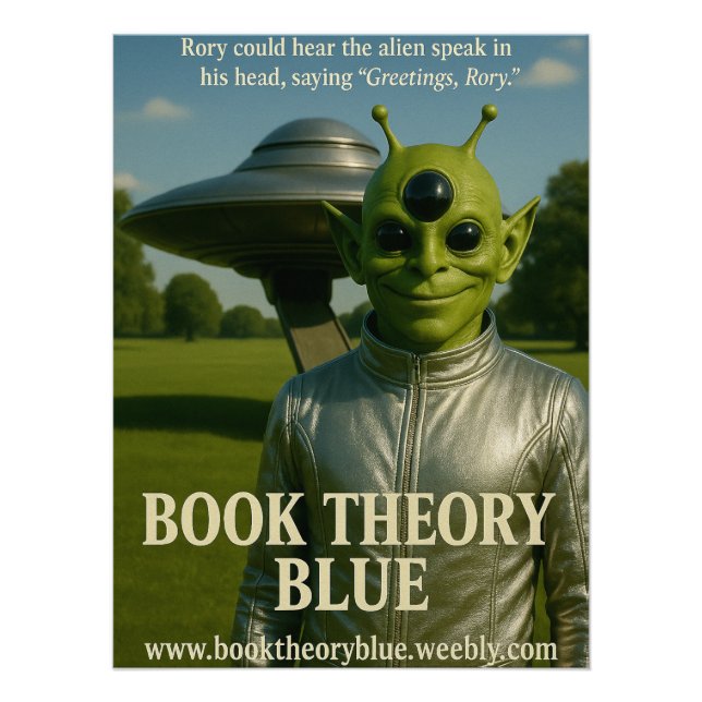 Poster de l'alien bleu de la théorie du livre (Devant)