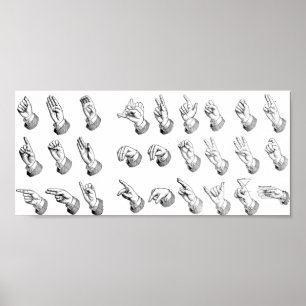 Poster de l'alphabet ASL