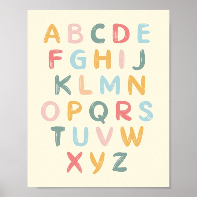 Poster de l'alphabet de la pouponnière ABC (Devant)