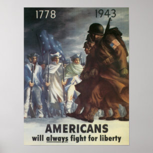 Poster De l'Américain de la volonté combat toujours pour