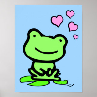 Poster de l'amour de la grenouille