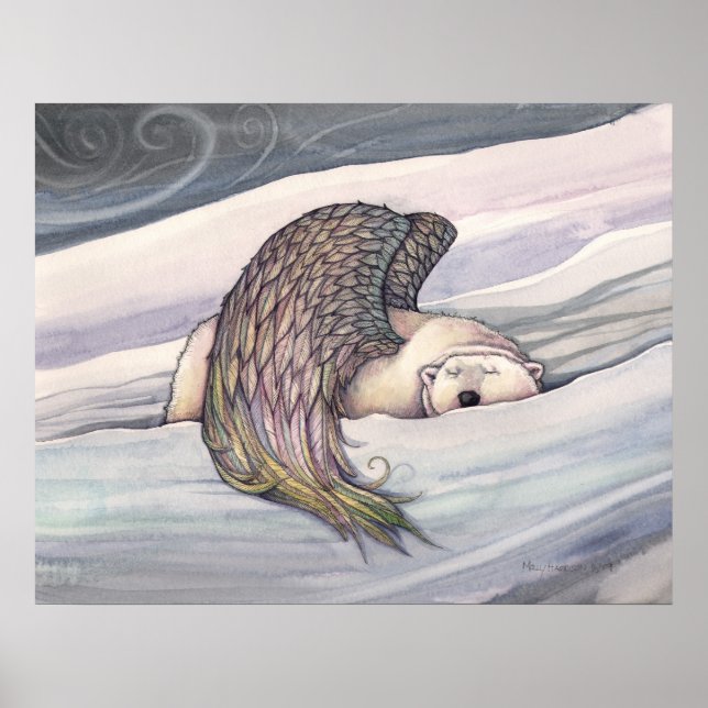 Poster de l'Ange de l'ours polaire par Molly Harri (Devant)
