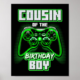 Poster De L'Anniversaire Garçon Correspondant Famille Jeu