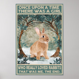 Poster De Lapin Une Fois À Un Décor D'Impression
