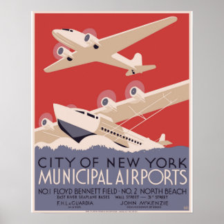 Poster de l'APM des aéroports municipaux de New Yo