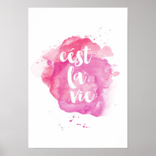 Poster de l'aquarelle Cest la vie