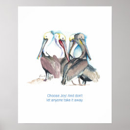 Poster de l'Aquarelle Inspiration Charmante Pélica