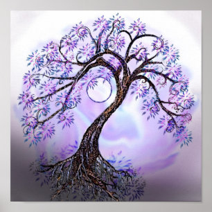 Poster de l'arbre de vie Lavendar