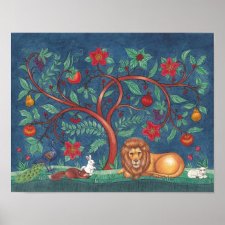 Poster de l'arbre de vie ~ Le lion et l'agneau