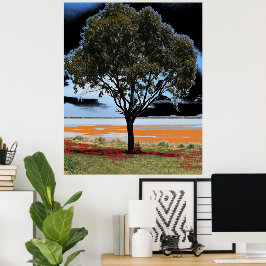 Poster de l'arbre solo du lac Beeac
