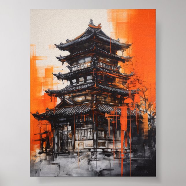 Poster de l'architecture traditionnelle asiatique (Devant)