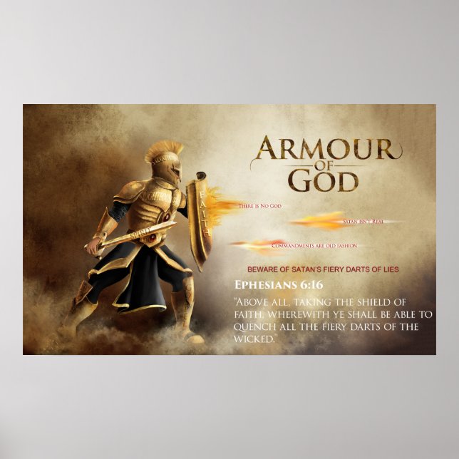 Poster de l'armure de Dieu - Les mensonges de Sata (Devant)