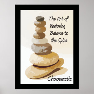 Poster de l'art chiropratique de rétablir l'équili
