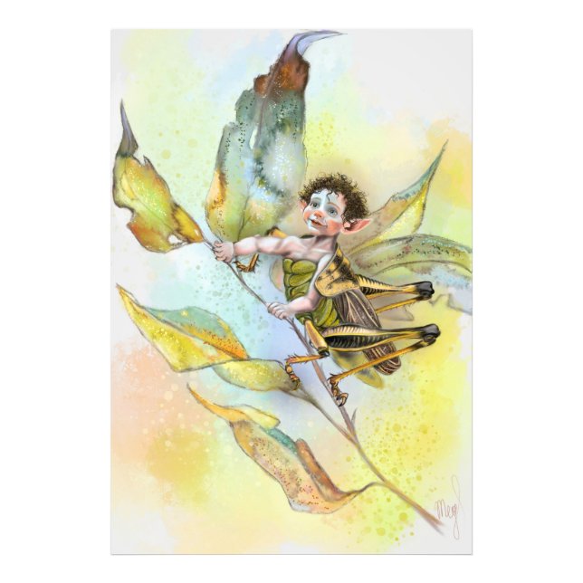 Poster de l'Art Cute Grasshopper (Devant)