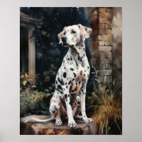 Poster de l'art de Chien Dalmatien