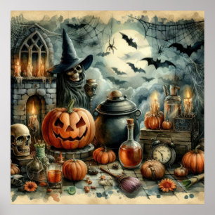 Poster de l'art d'Halloween