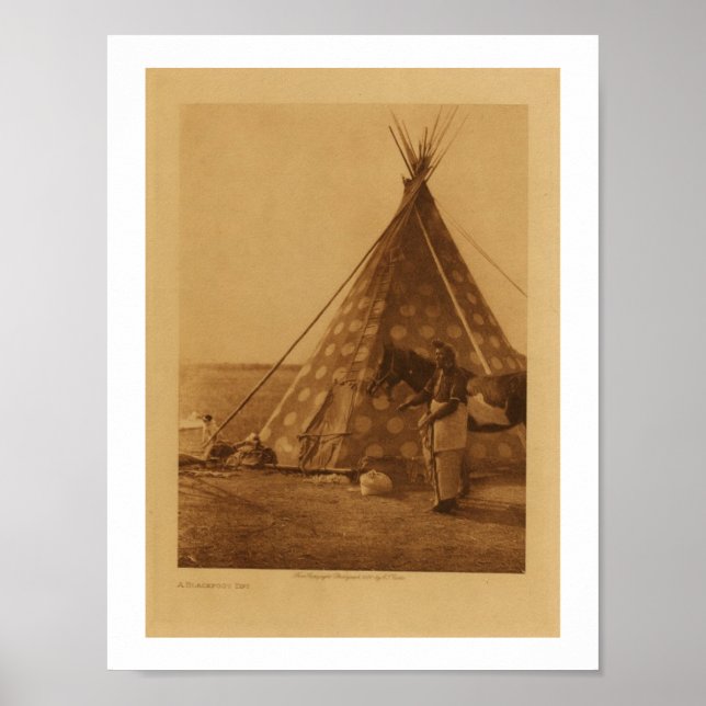 Poster de l'art TeePee des Indiens d'Amérique (Devant)