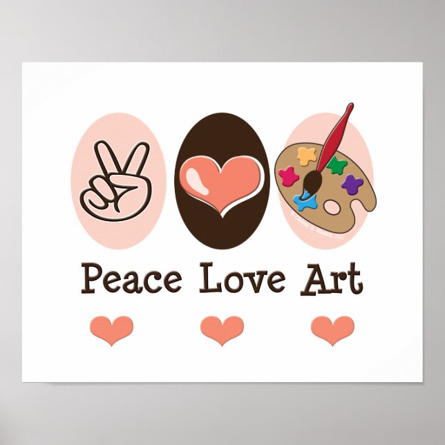Poster de l'artiste Peace Love (Devant)