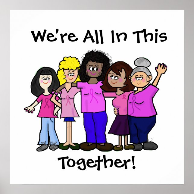 Poster de l'association Women United Against Breas (Devant)