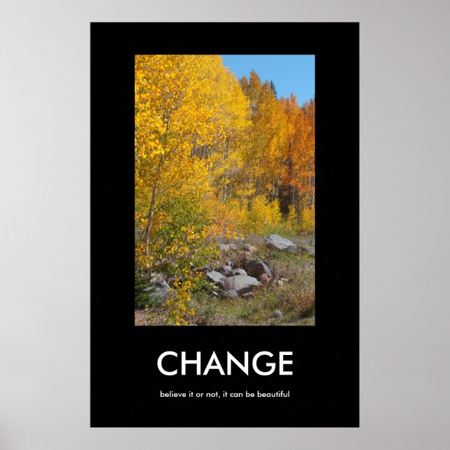 Poster de l'automne sur le bord du beau changement (Devant)