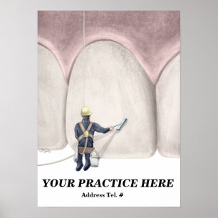 Poster de lave-dent (PERSONNALISÉ)