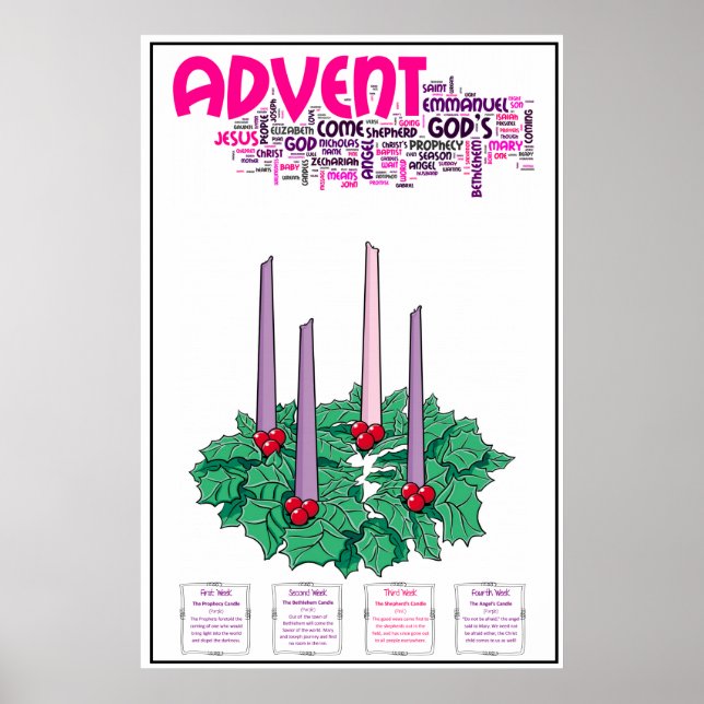 Poster de l'Avent de 24 po x 36 po (Devant)
