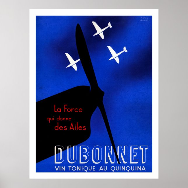 Poster de l'aviation Art déco des années 1930 (Devant)