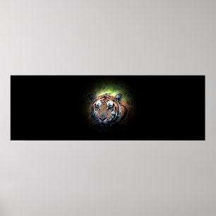 Poster de leadership Motivation Tiger Eyes