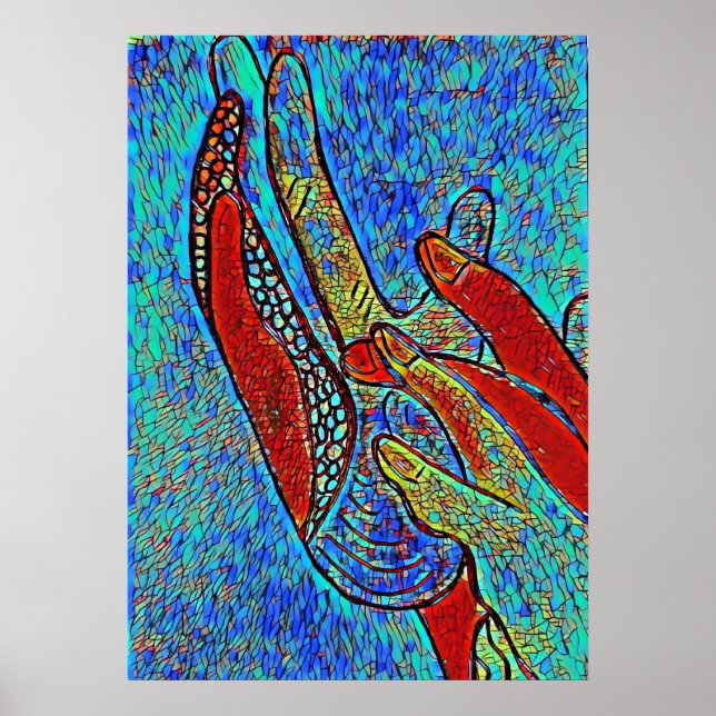 Poster de l'Effet de Verre Tiré ASL Jesus (Devant)