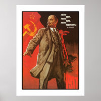Poster de Lénine rétro de la révolution russe