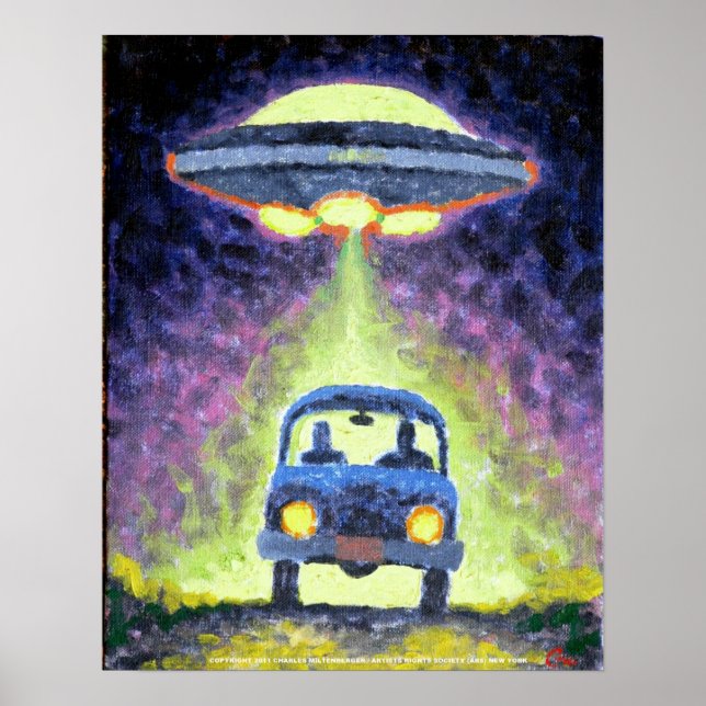 Poster de l'enlèvement d'Aliens UFO (Devant)