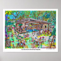 Poster de l'entreprise de brasserie de l'île Roata