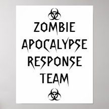 poster de l'équipe de réponse à l'apocalypse zombi