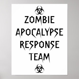 poster de l'équipe de réponse à l'apocalypse zombi