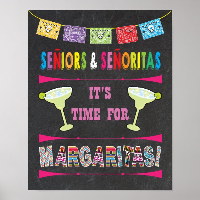 Poster de l'heure de Fiesta Margarita mexicaine (Devant)