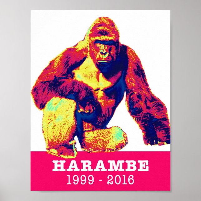 Poster de l'hommage Harambe (Devant)