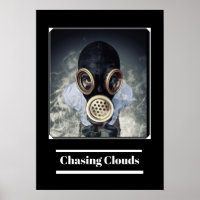 Poster de l'homme de masque à gaz Vape Premium