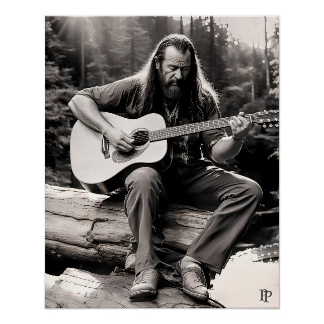 Poster de l'homme guitare (Devant)