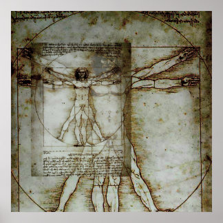 Poster de l'homme vitruvien