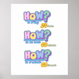 Poster De L'Horloge Éducative, Raconter L'Heure 2