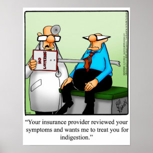 Poster de l'Humour d'assurance Médicale amusant