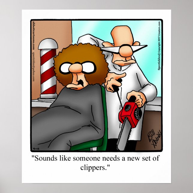 Poster de l'Humour de Barbershop Funny (Devant)