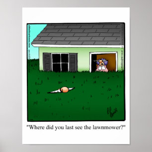 Poster de l'Humour de mariage amusant "Mow the Law