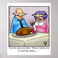 Poster de l'Humour de Thanksgiving drôle
