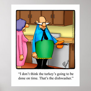 Poster de l'Humour de Thanksgiving drôle
