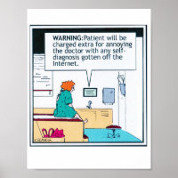 Poster de l'humour du patient - idéal pour la sall