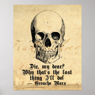 Poster de l'Humour du squelette d'Halloween