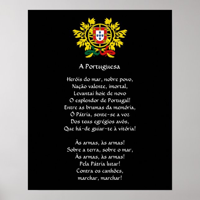Poster de l'hymne national portugais* (Devant)