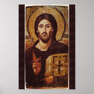 Poster de l'icône chrétienne de Jésus Christ Panto