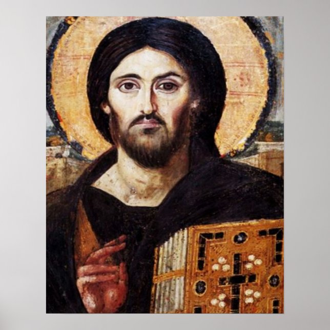 Poster de l'icône de Jesus Pantocrator (Devant)